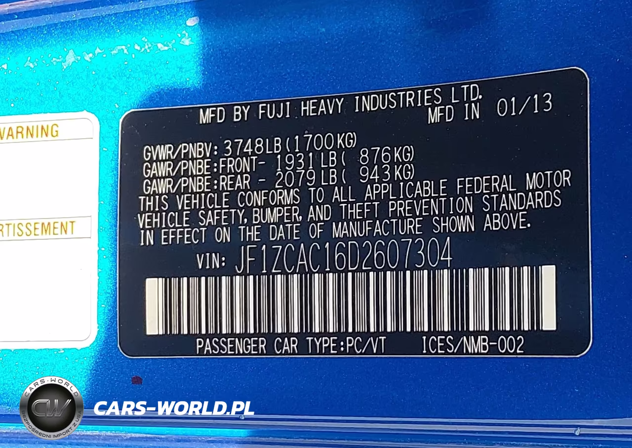 2013 Subaru Brz Limited VIN:JF1ZCAC16D2607304 - 9