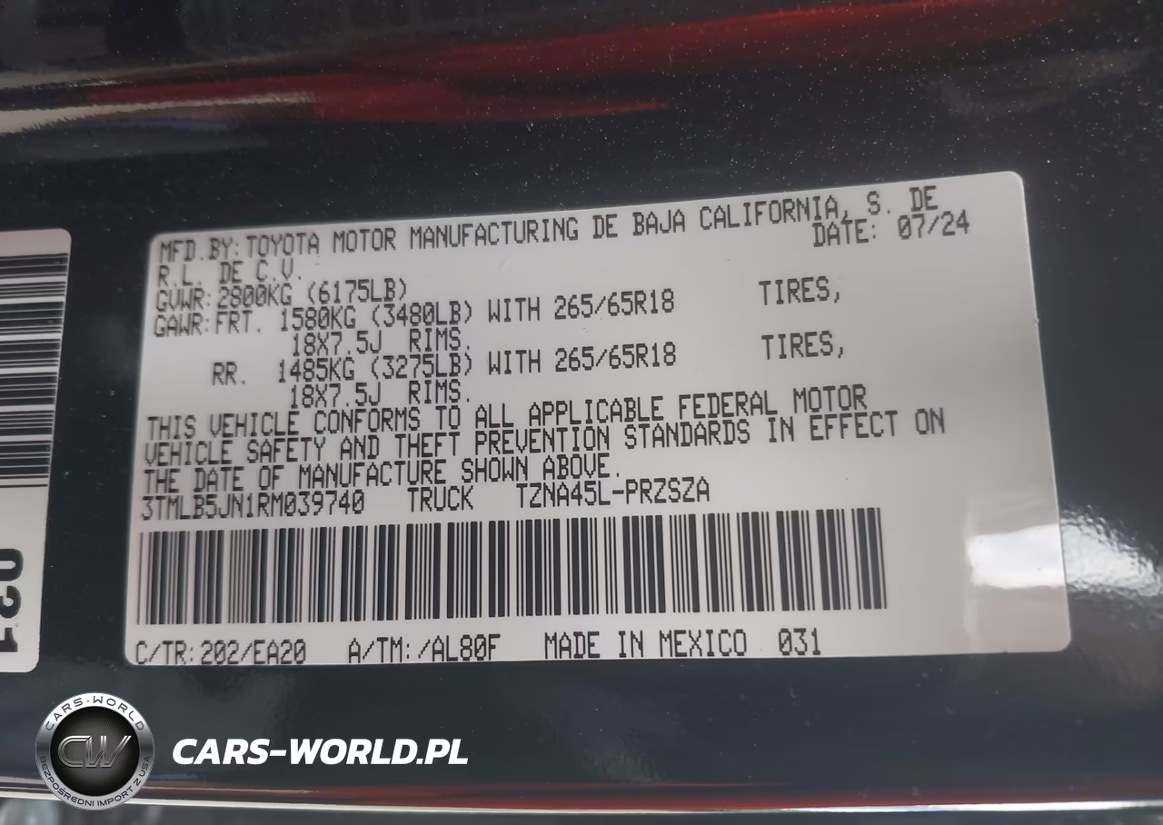 2024 Toyota Tacoma Trd Sport VIN:3TMLB5JN1RM039740 - 9