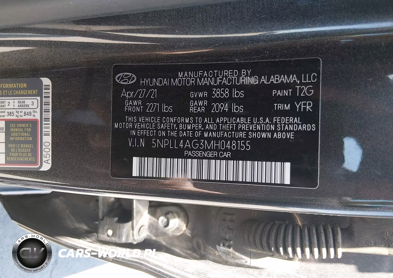 2021 Hyundai Elantra Se VIN:5NPLL4AG3MH048155 - 9