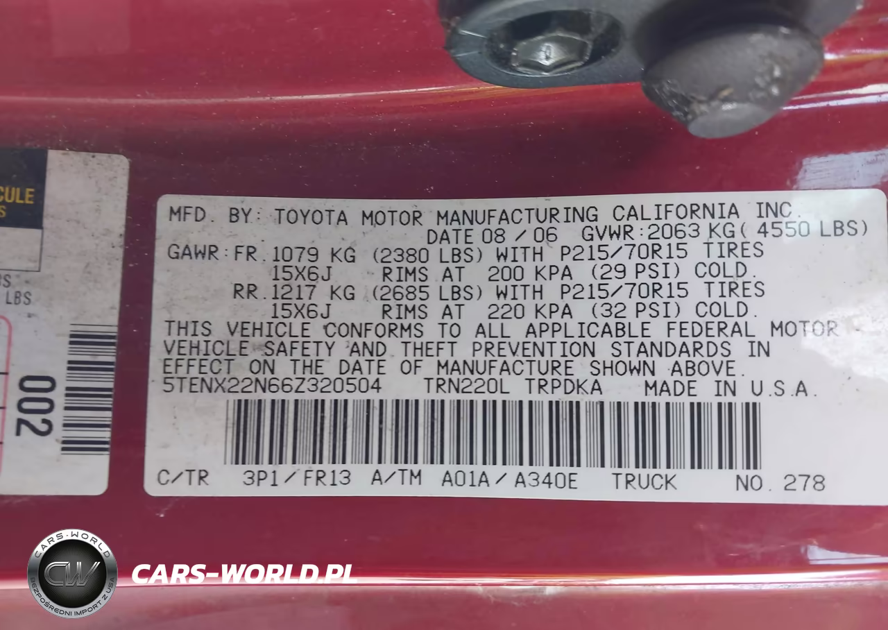 2006 Toyota Tacoma VIN:5TENX22N66Z320504 - 9