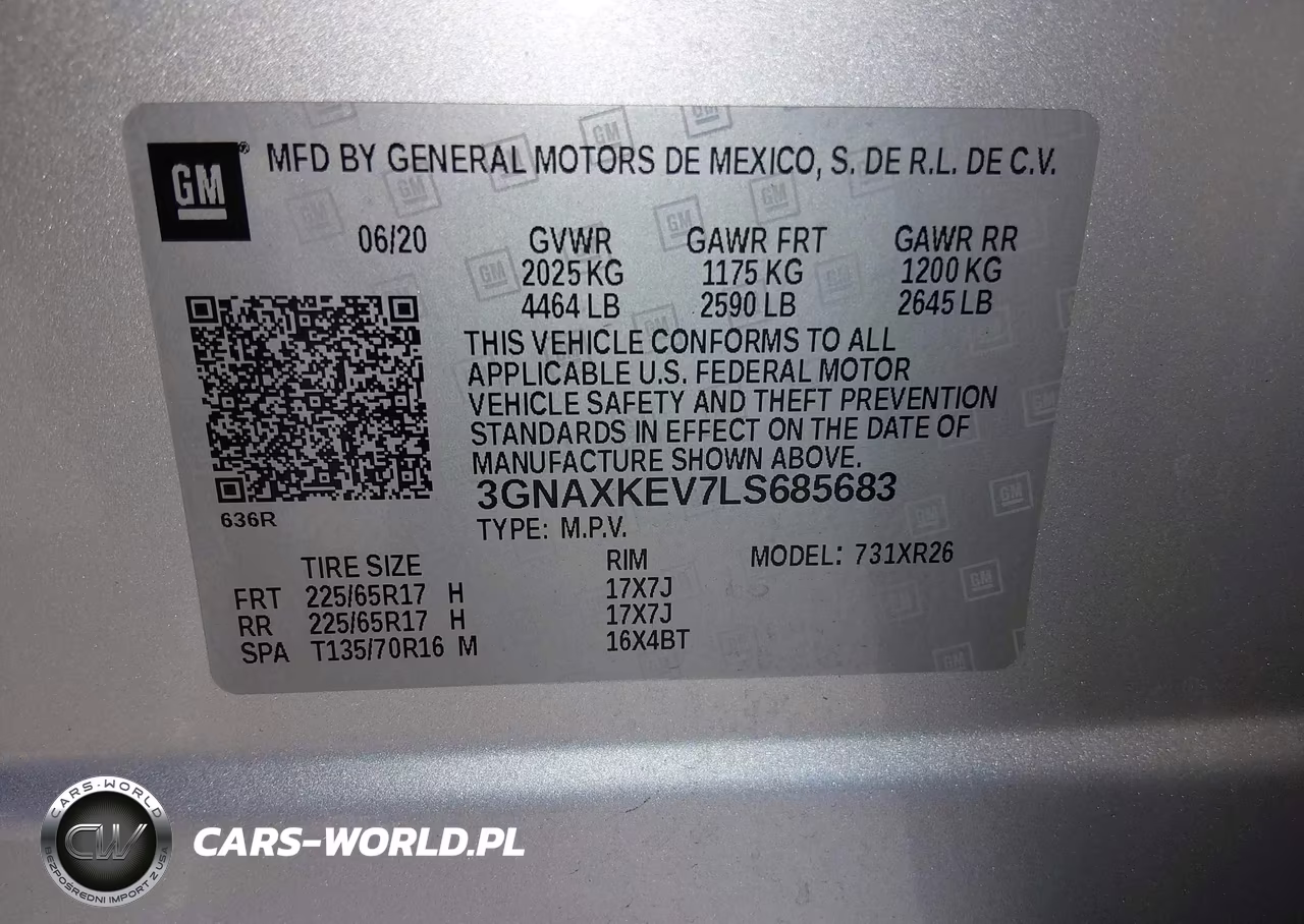2020 Chevrolet Equinox Fwd Lt 1.5L Turbo VIN:3GNAXKEV7LS685683 - 9