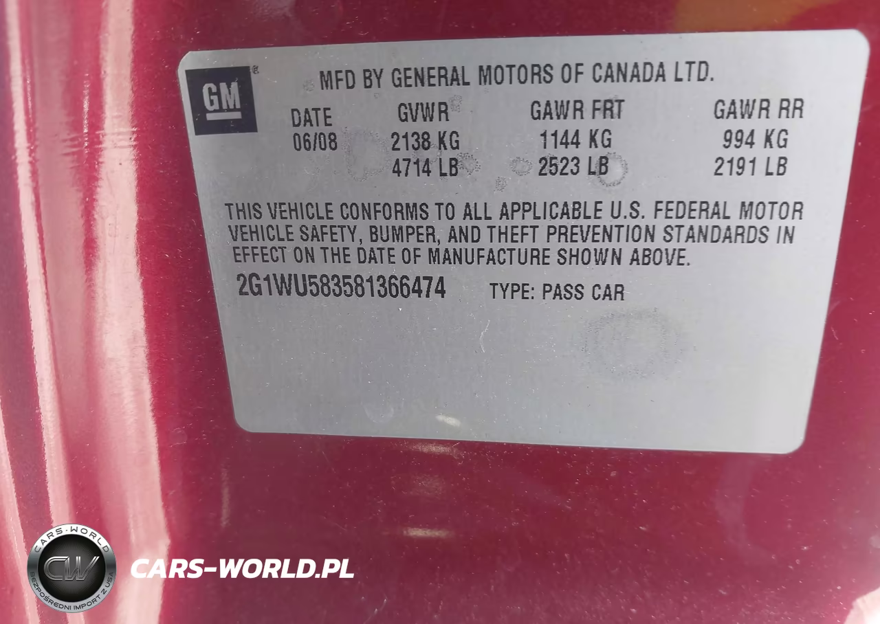 2008 Chevrolet Impala Ltz VIN:2G1WU583581366474 - 9