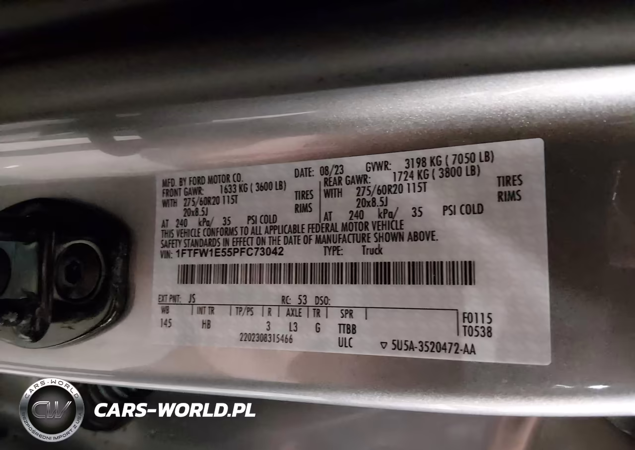 2023 Ford F-150 Lariat VIN:1FTFW1E55PFC73042 - 9