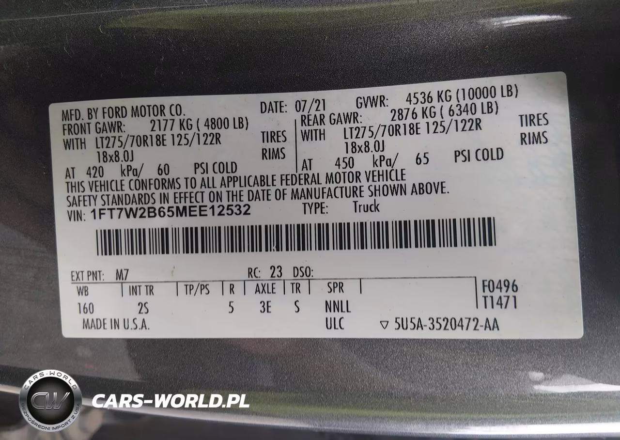 2021 Ford F-250 Xlt VIN:1FT7W2B65MEE12532 - 9
