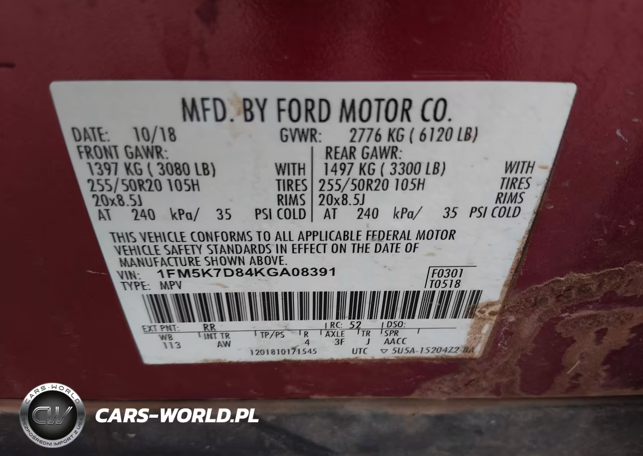 2019 Ford Explorer Xlt VIN:1FM5K7D84KGA08391 - 9