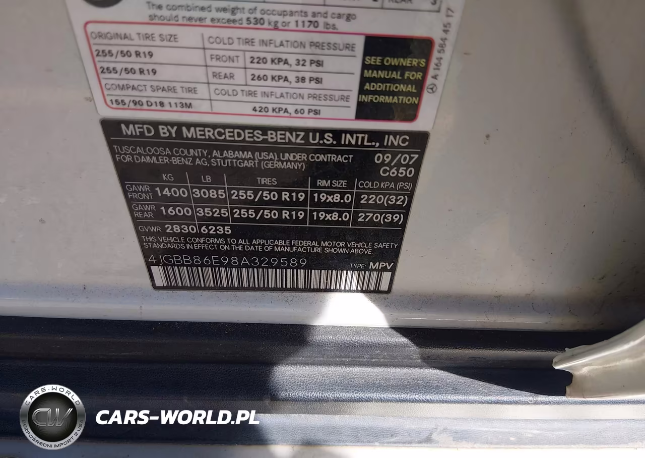 2008 Mercedes-Benz Ml 350 VIN:4JGBB86E98A329589 - 9