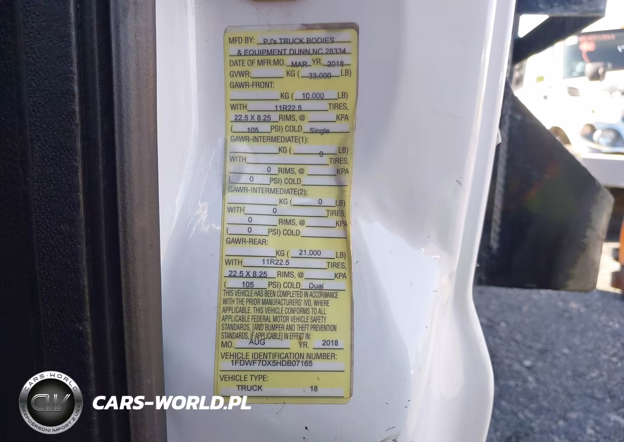 2017 Ford F-750 Diesel VIN:1FDWF7DX5HDB07165 - 9