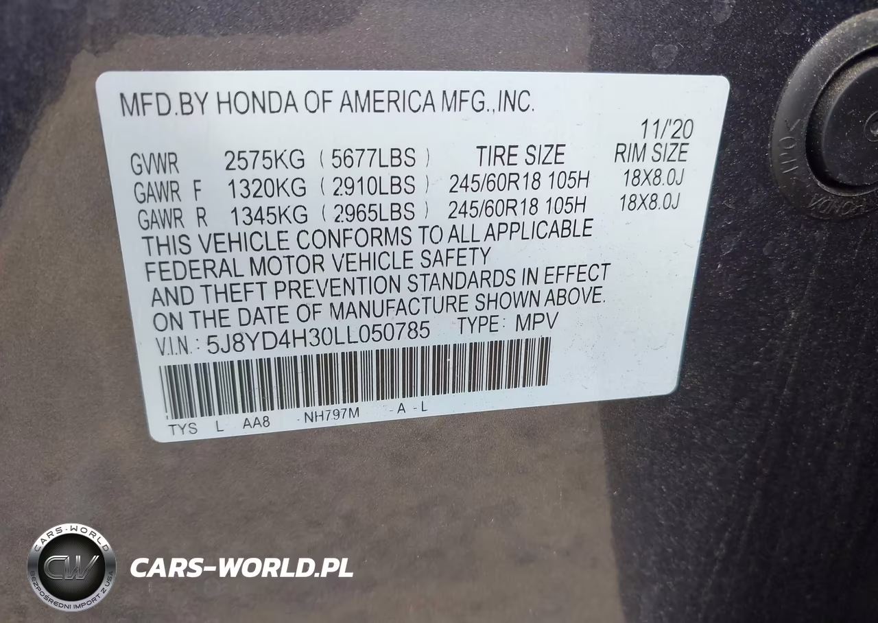 2020 Acura Mdx Standard VIN:5J8YD4H30LL050785 - 9