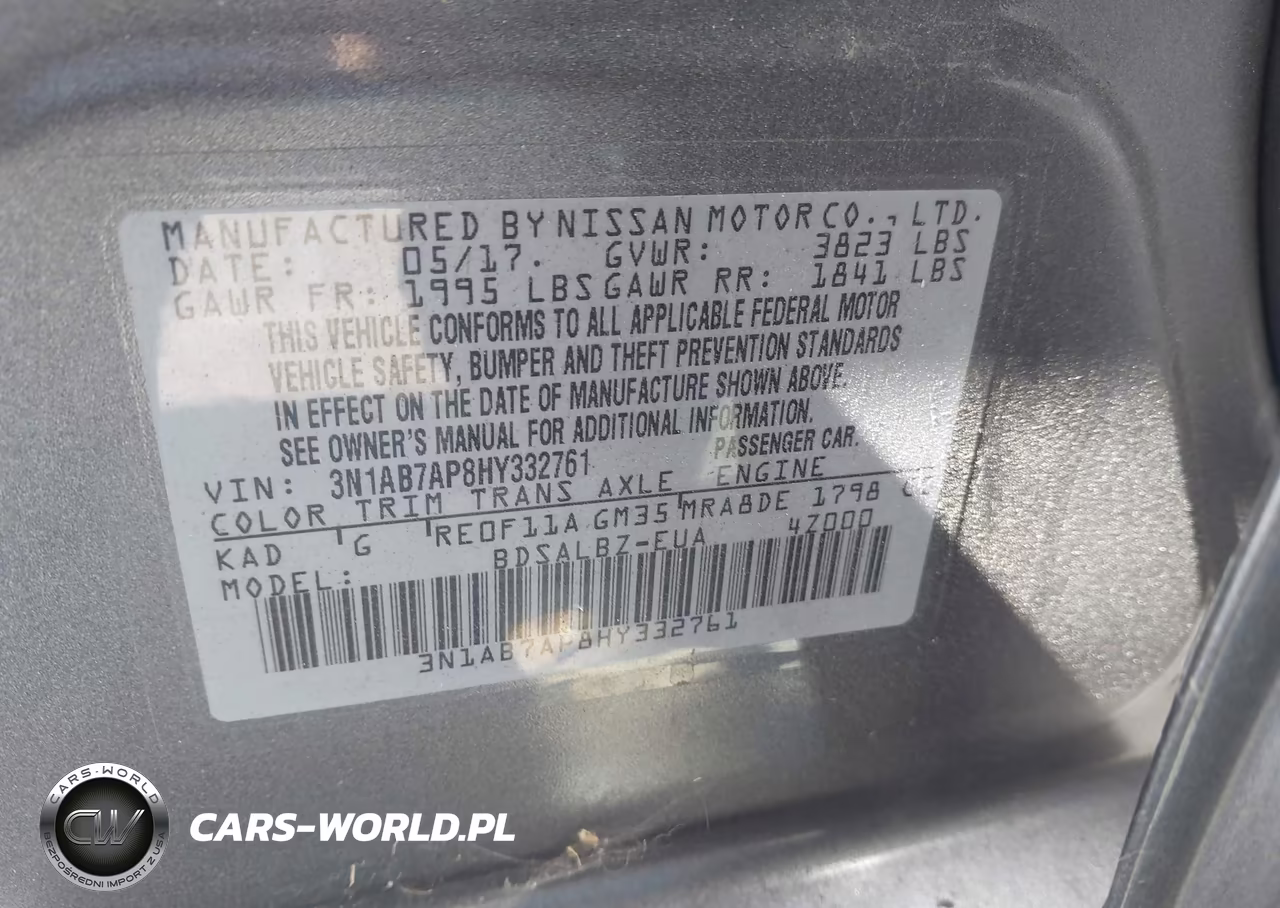 2017 Nissan Sentra S VIN:3N1AB7AP8HY332761 - 9