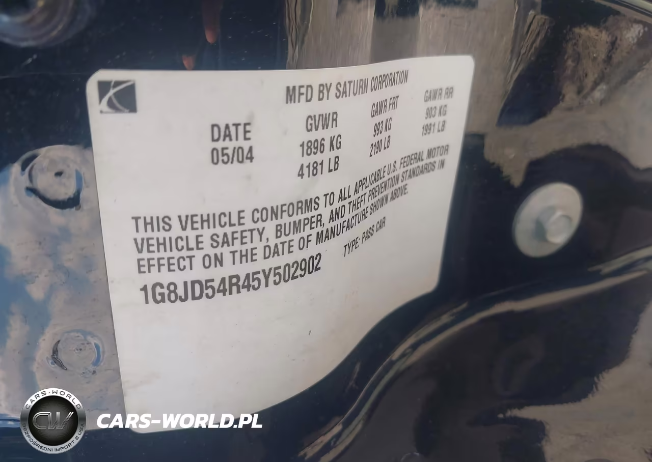 2005 Saturn L300 VIN:1G8JD54R45Y502902 - 9