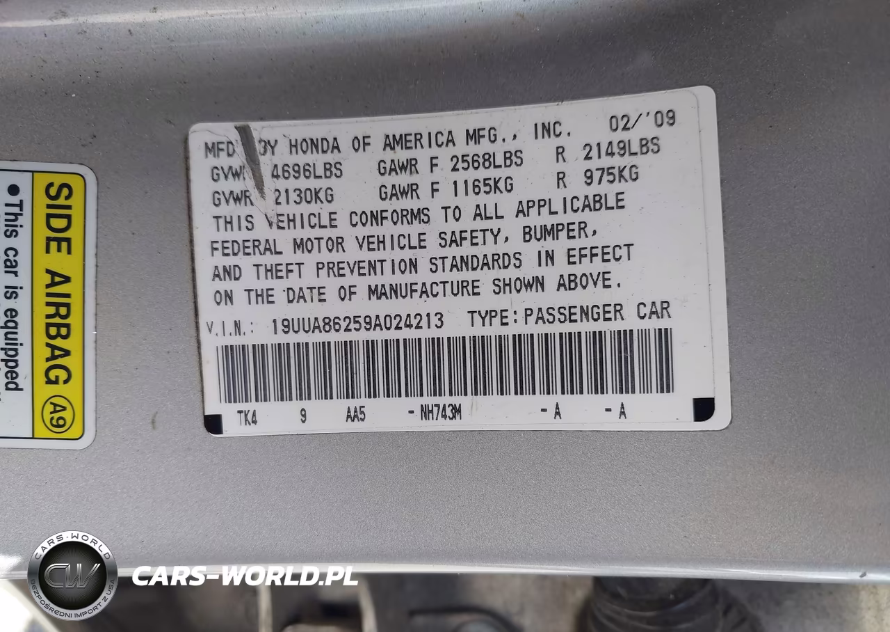 2009 Acura Tl 3.5 VIN:19UUA86259A024213 - 9