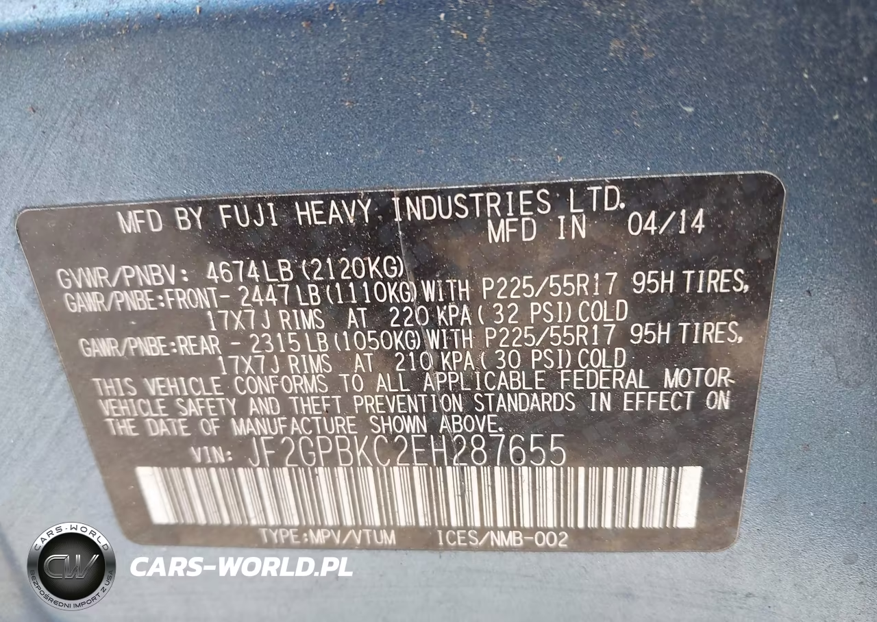 2014 Subaru Xv Crosstrek Hybrid 2.0I Touring VIN:JF2GPBKC2EH287655 - 9