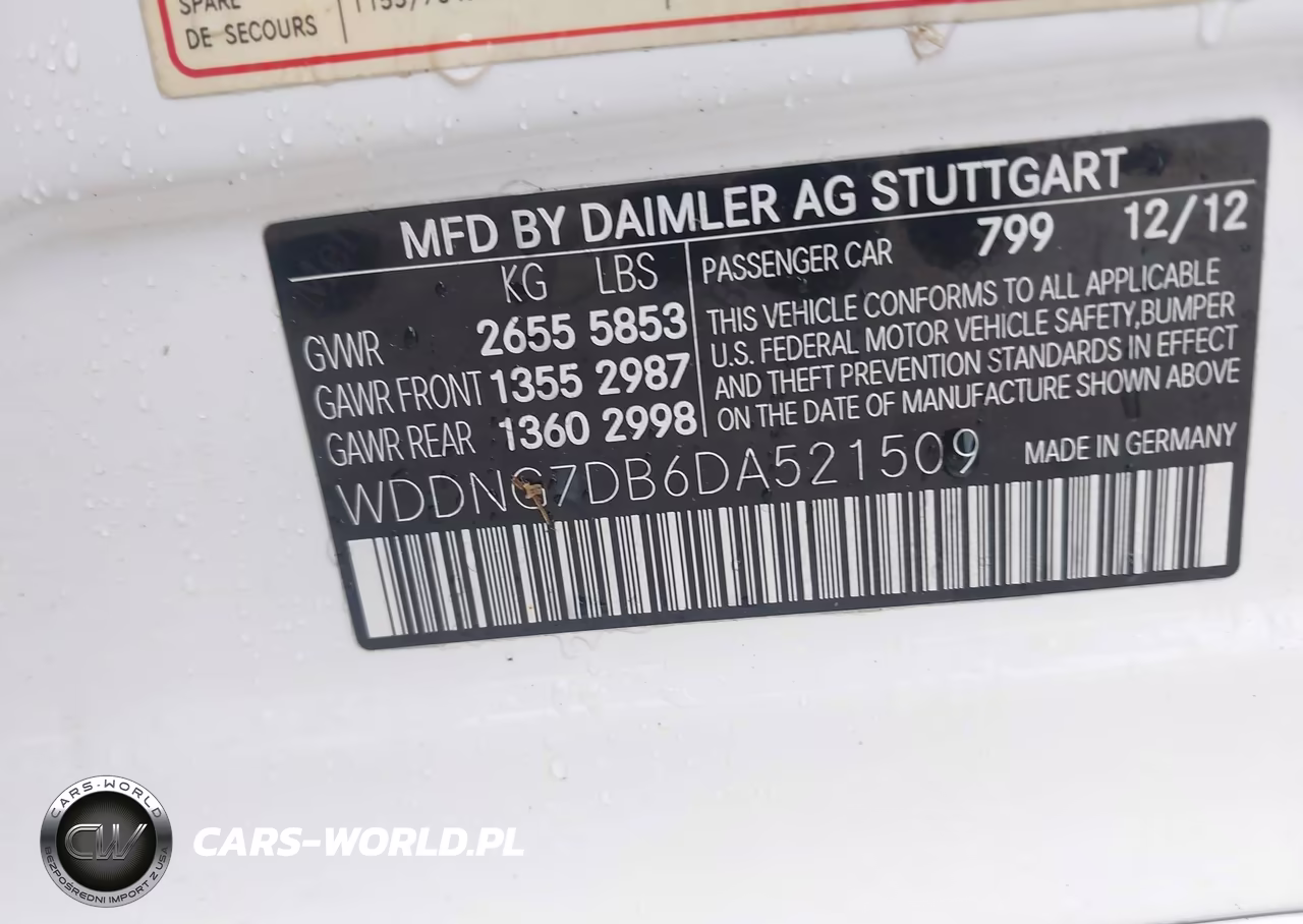 2013 Mercedes-Benz S 550 VIN:WDDNG7DB6DA521509 - 9