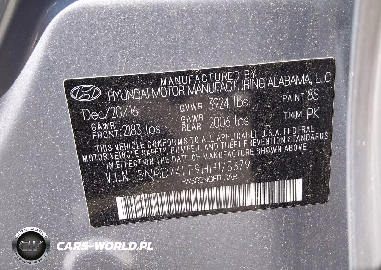 2017 Hyundai Elantra Se VIN:5NPD74LF9HH175379 - 9