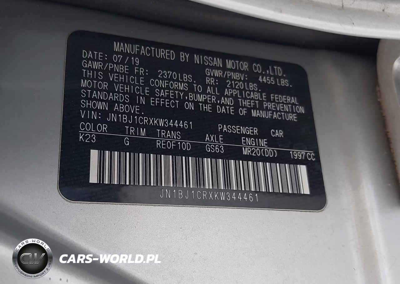 2019 Nissan Rogue Sport S VIN:JN1BJ1CRXKW344461 - 9