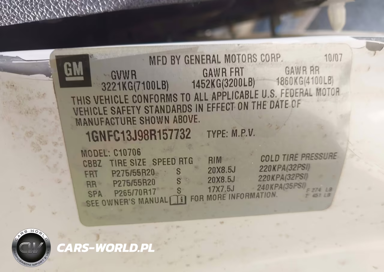 2008 Chevrolet Tahoe Ltz VIN:1GNFC13J98R157732 - 9