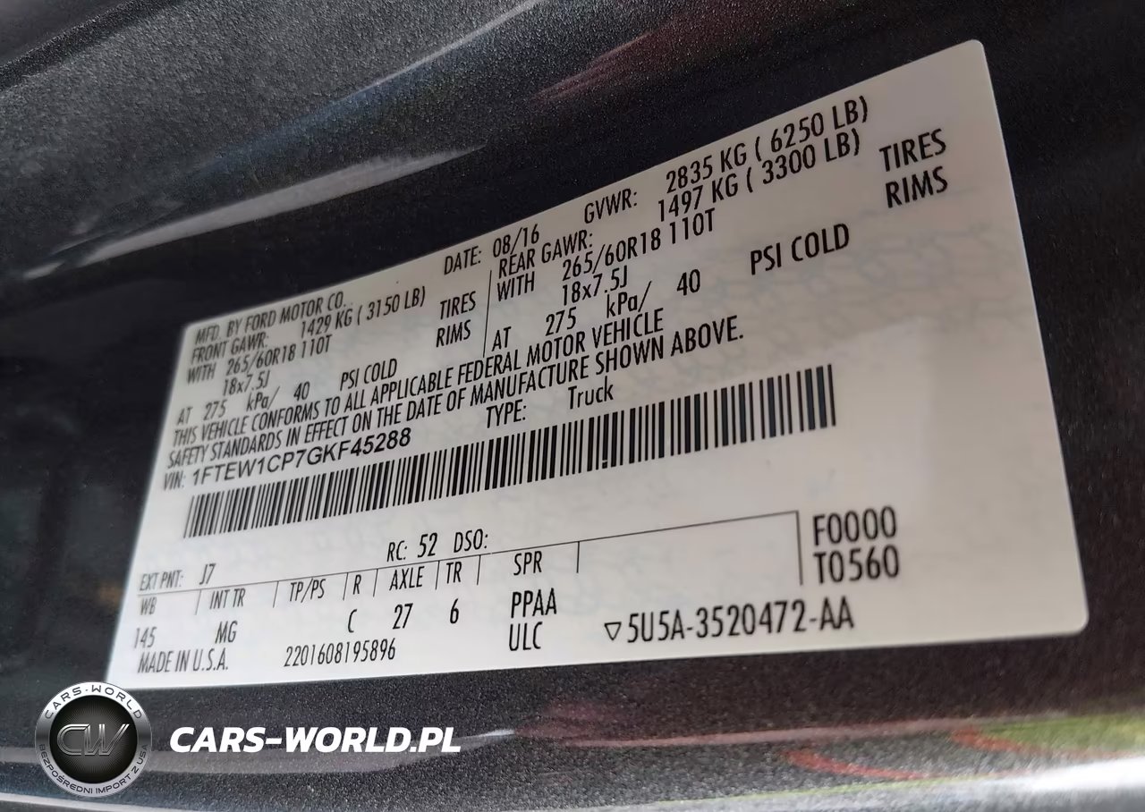 2016 Ford F-150 Xlt VIN:1FTEW1CP7GKF45288 - 9