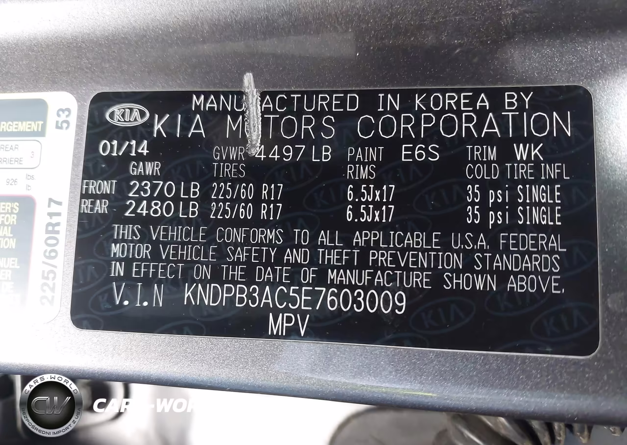 2014 Kia Sportage Lx VIN:KNDPB3AC5E7603009 - 9