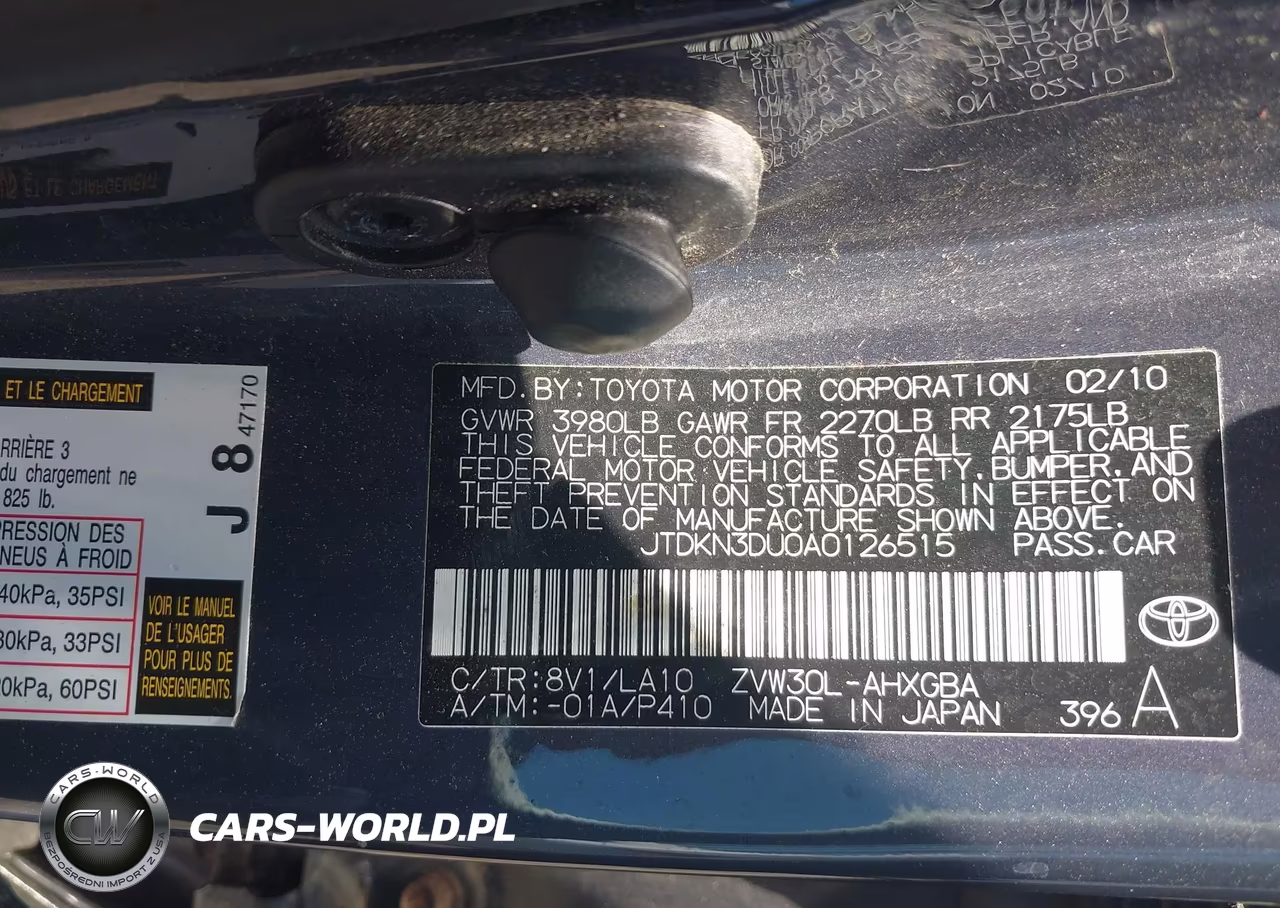 2010 Toyota Prius Iv VIN:JTDKN3DU0A0126515 - 9