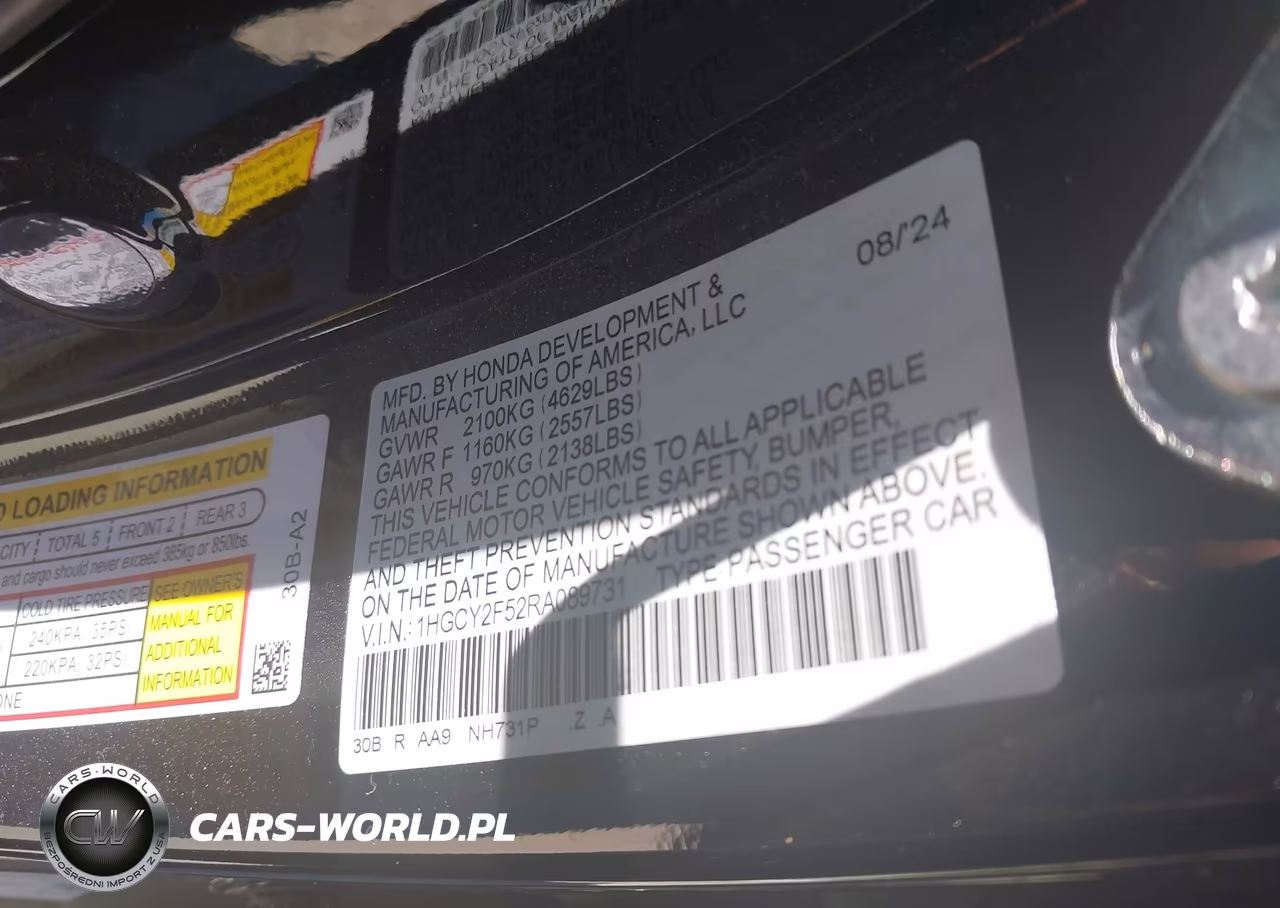 2024 Honda Accord Hybrid Sport VIN:1HGCY2F52RA089731 - 9