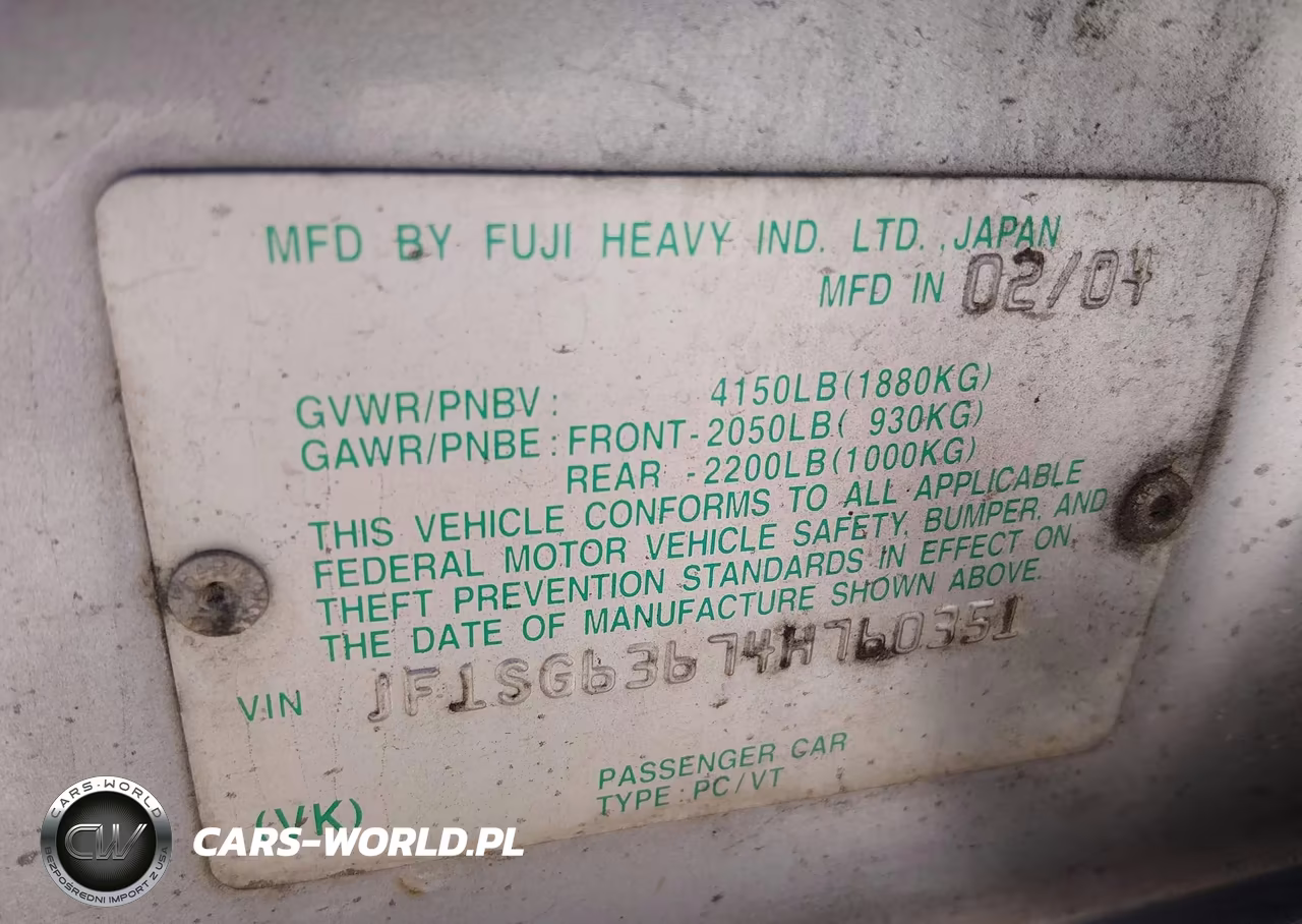 2004 Subaru Forester 2.5X VIN:JF1SG63674H760351 - 9