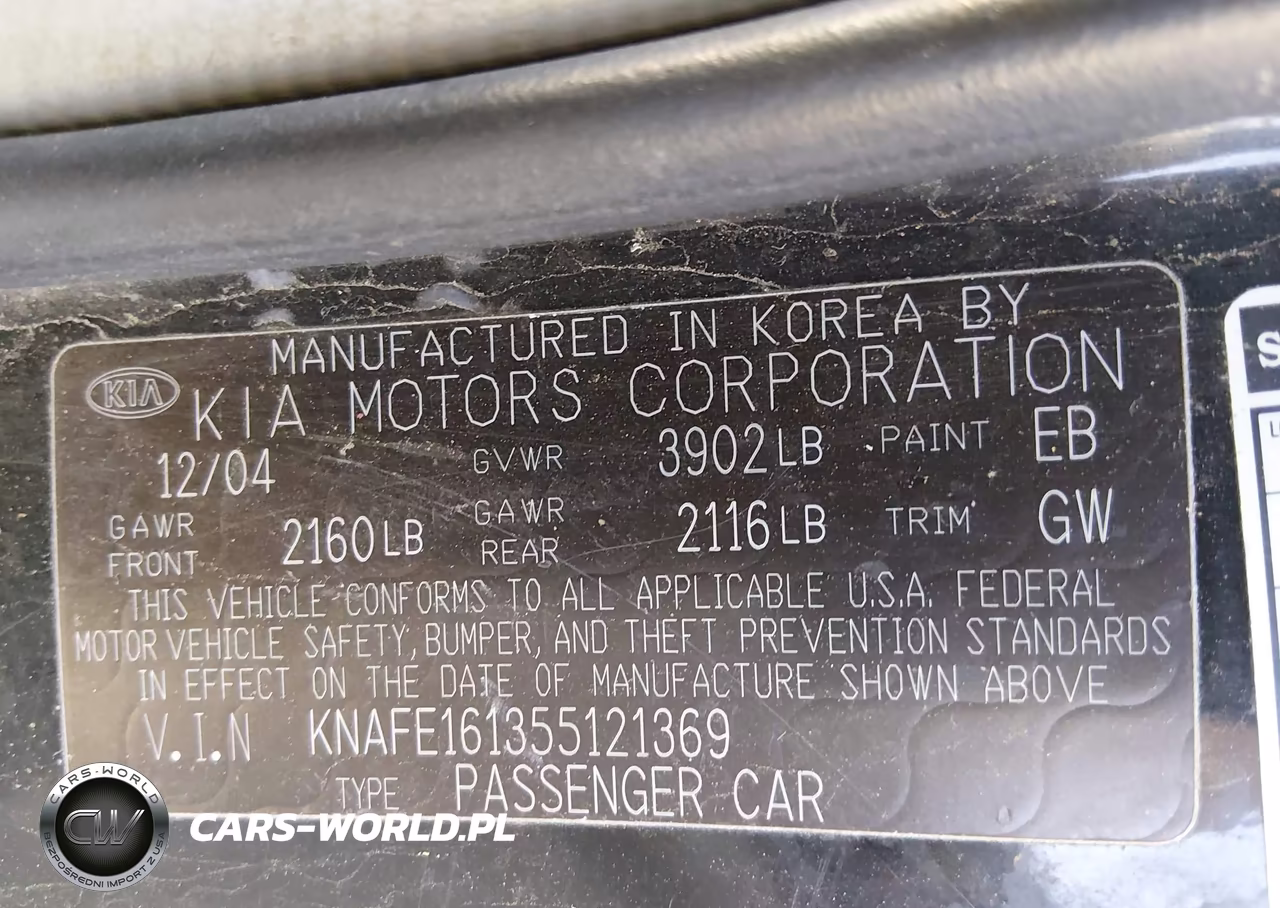 2005 Kia Spectra5 VIN:KNAFE161355121369 - 9