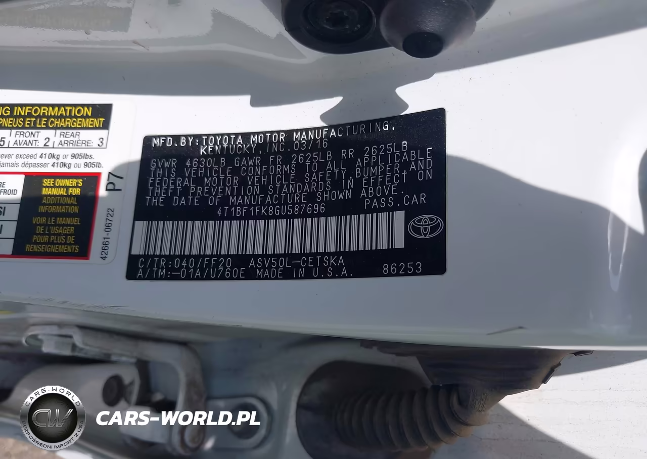 2016 Toyota Camry Se VIN:4T1BF1FK8GU587696 - 9