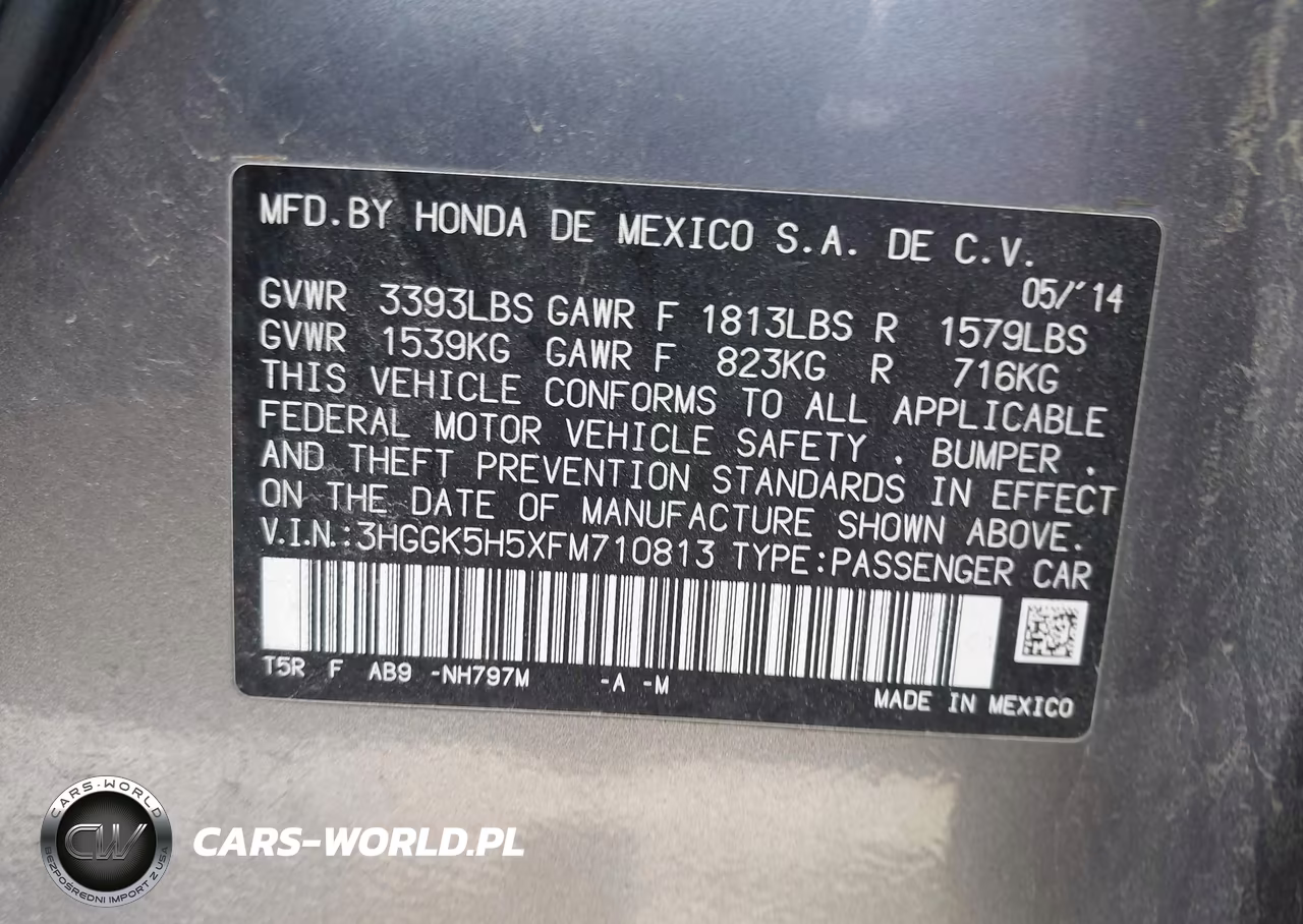 2015 Honda Fit Lx VIN:3HGGK5H5XFM710813 - 9
