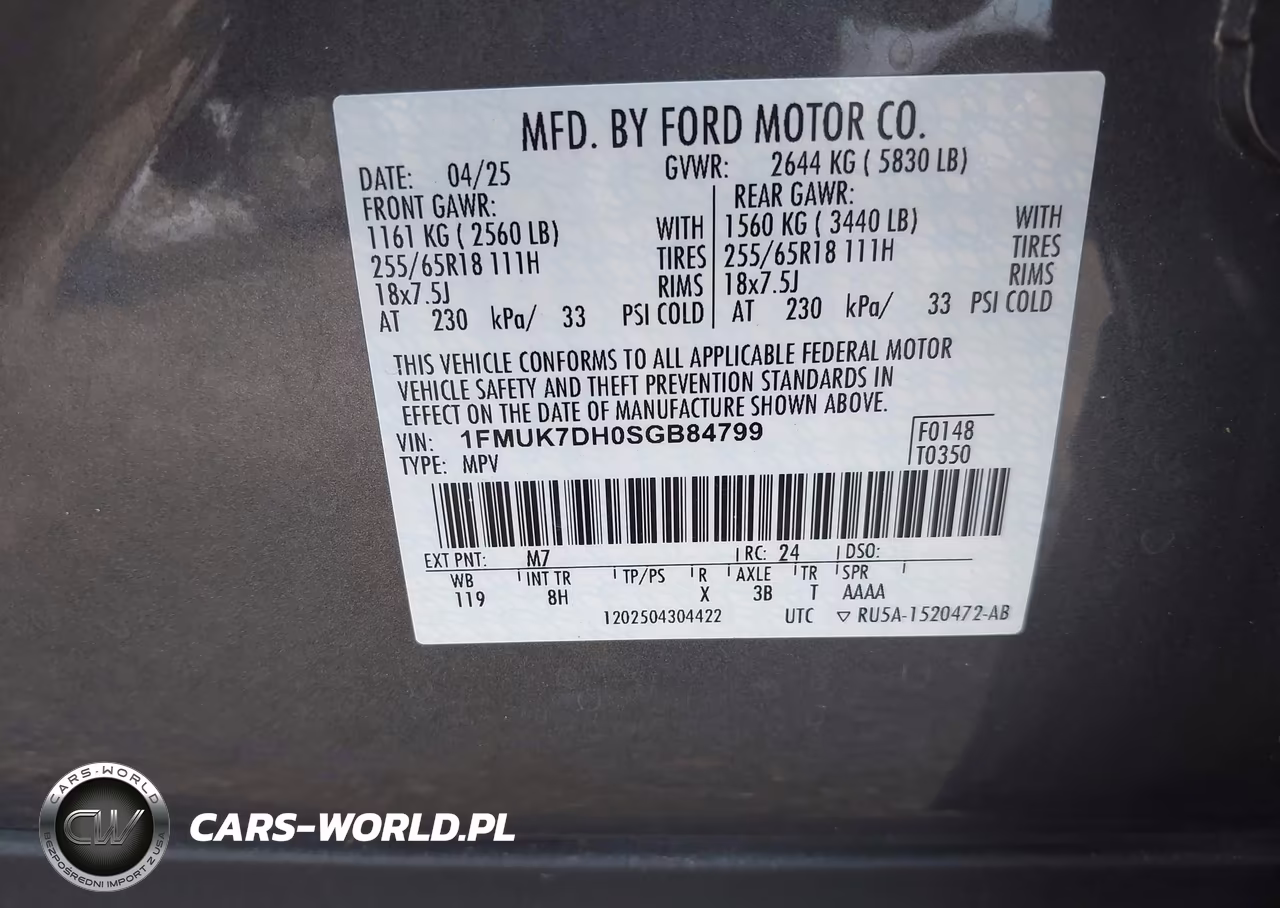 2025 Ford Explorer Active VIN:1FMUK7DH0SGB84799 - 9