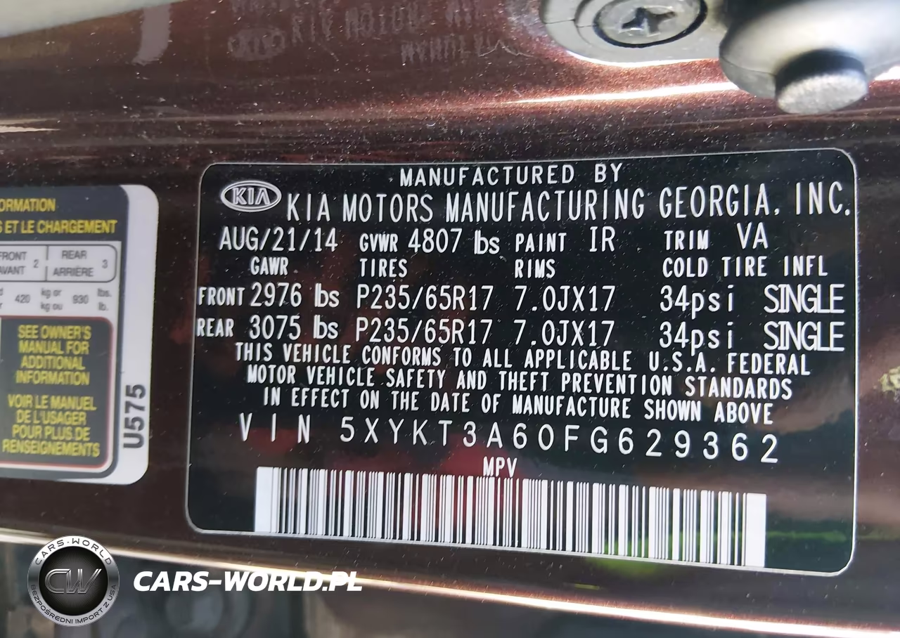 2015 Kia Sorento Lx VIN:5XYKT3A60FG629362 - 9