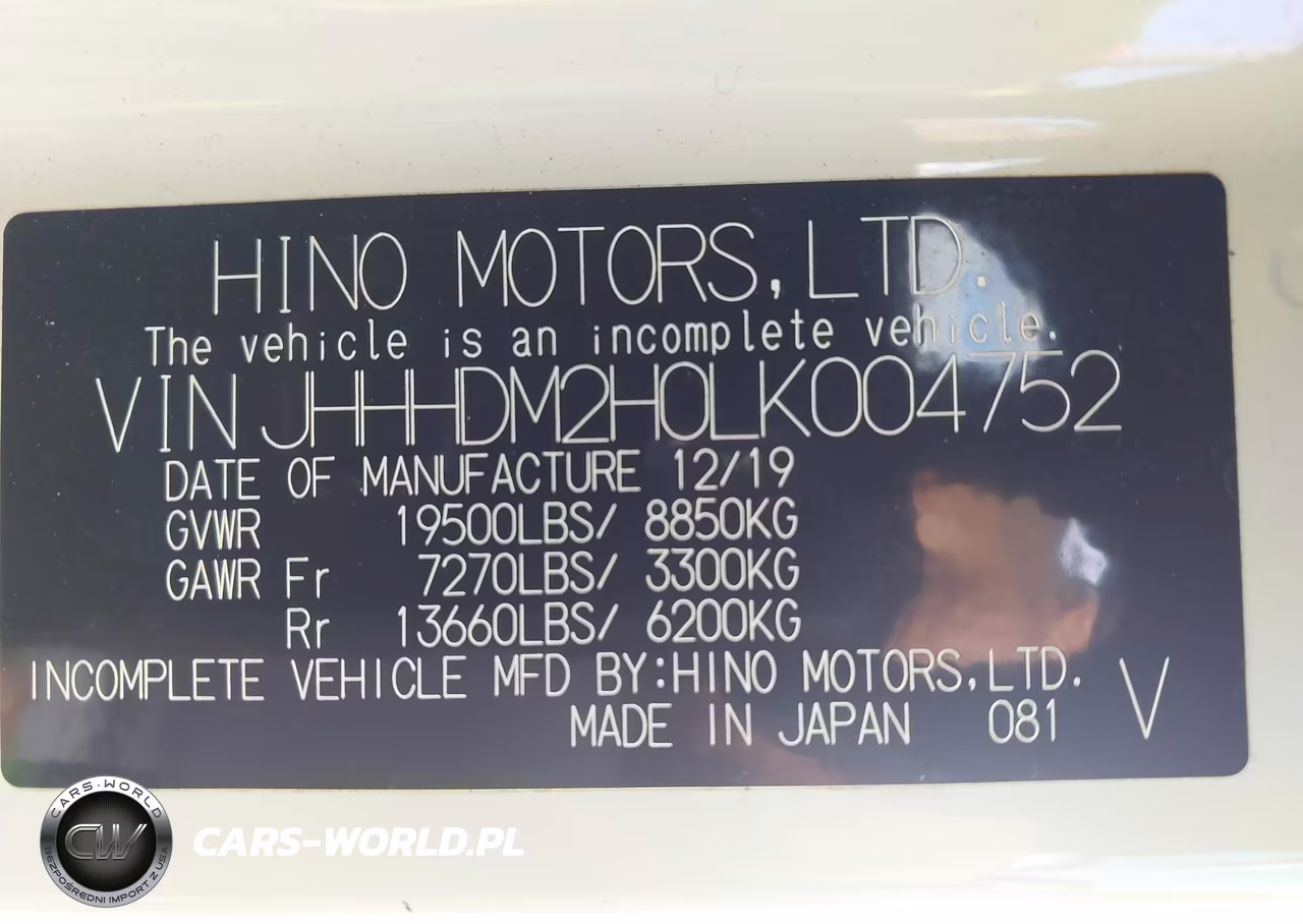 2020 Hino Xjc710-Xfc710 VIN:JHHHDM2H0LK004752 - 9