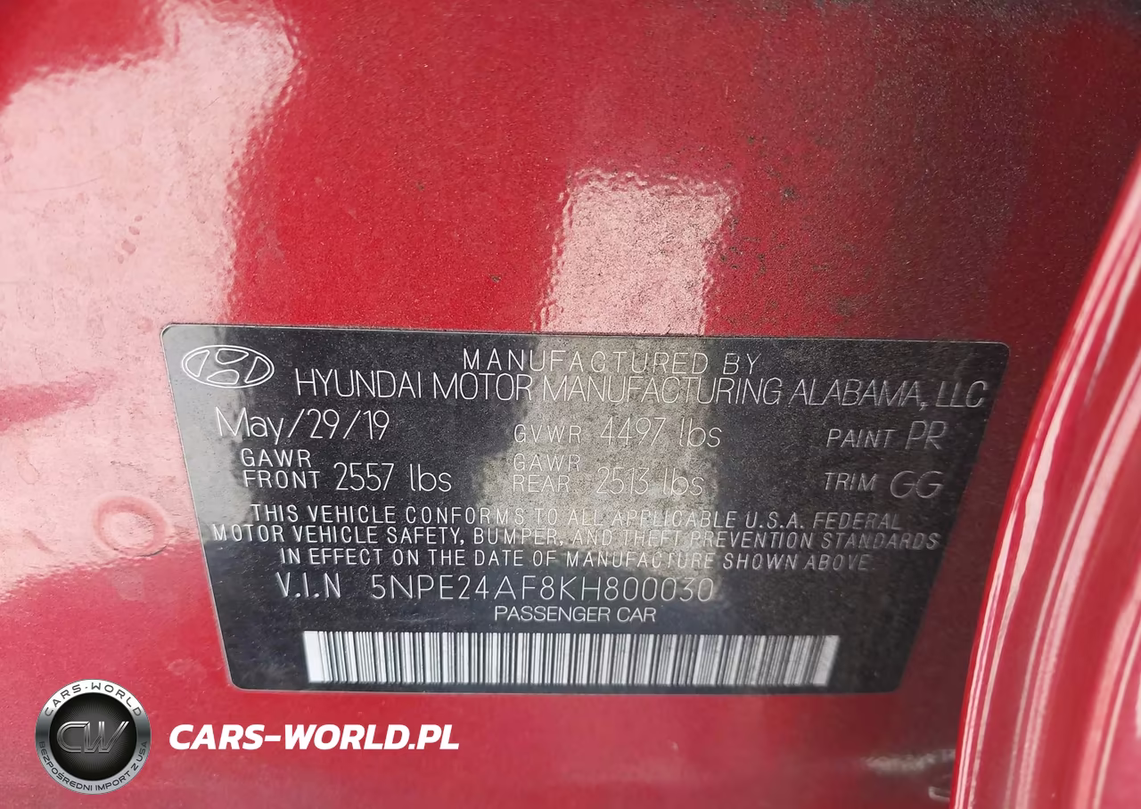 2019 Hyundai Sonata Se VIN:5NPE24AF8KH800030 - 9