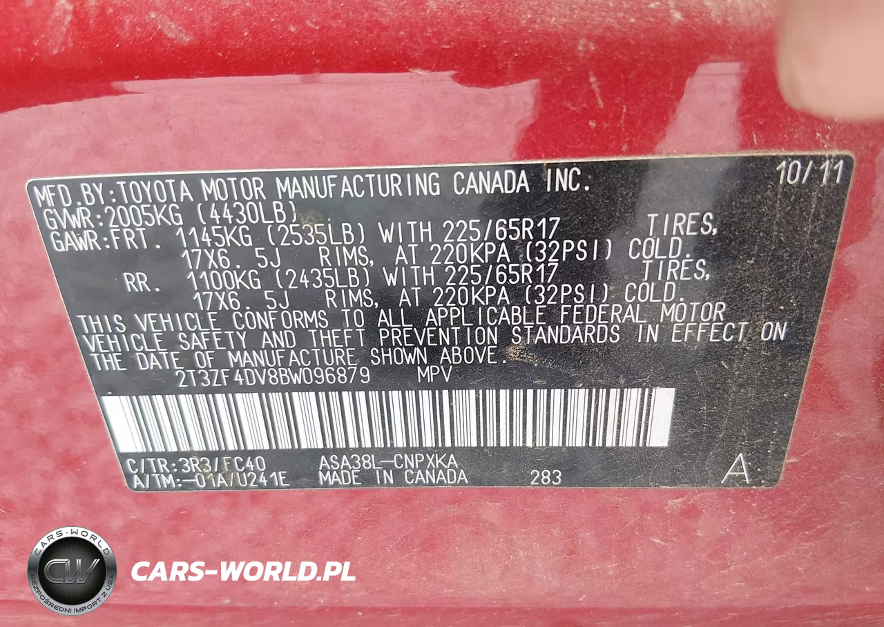 2011 Toyota Rav4 VIN:2T3ZF4DV8BW096879 - 9
