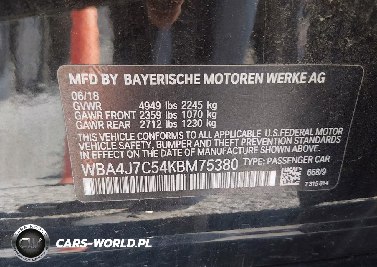 2019 BMW 440I Gran Coupe xDrive VIN:WBA4J7C54KBM75380 - 9