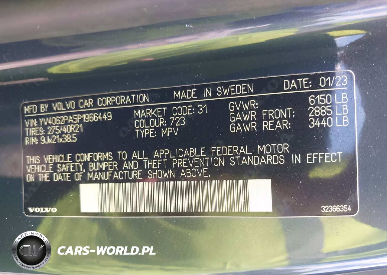 2023 Volvo Xc90 B6 Ultimate 7-Seater VIN:YV4062PA5P1966449 - 9