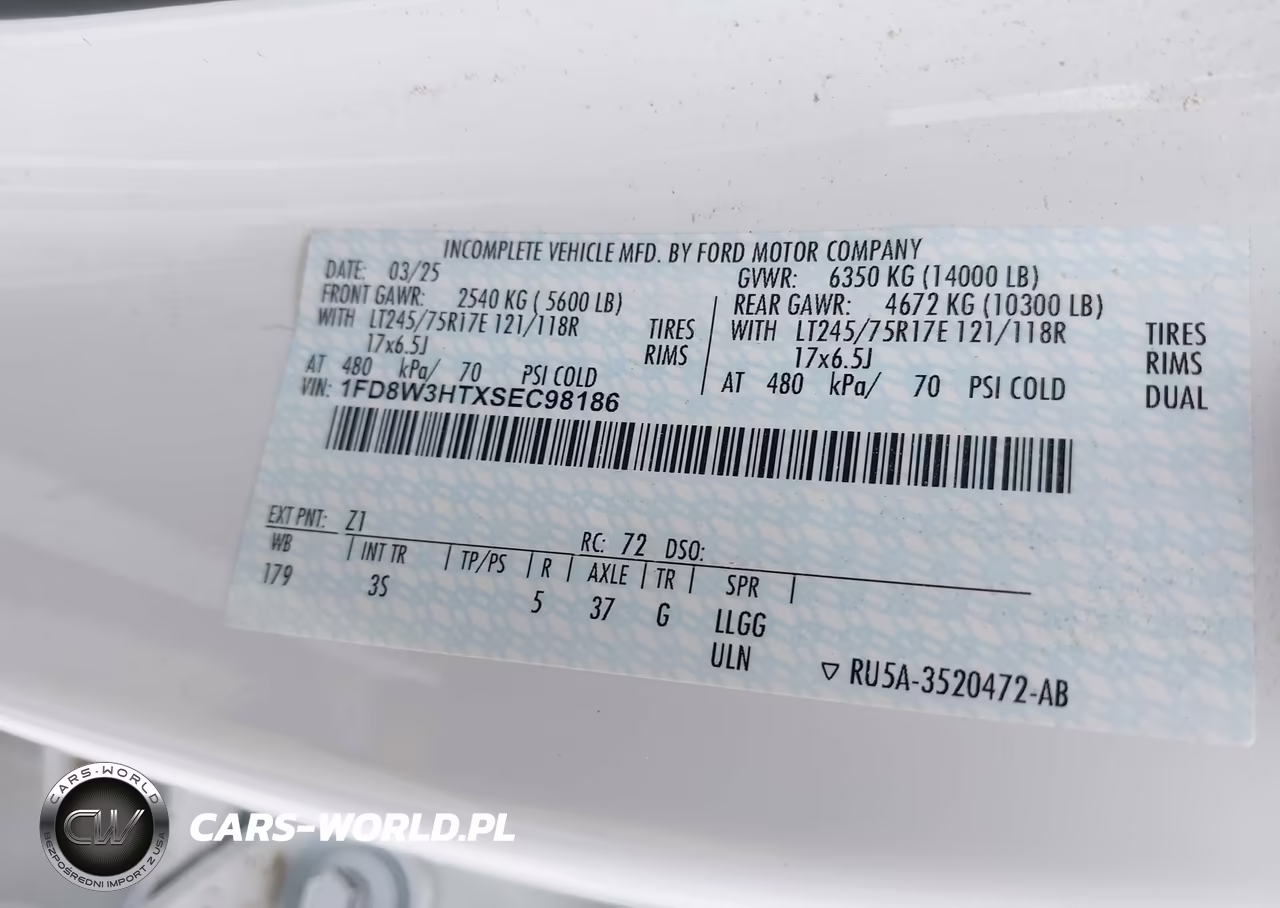 2025 Ford F-350 Chassis Xlt VIN:1FD8W3HTXSEC98186 - 8
