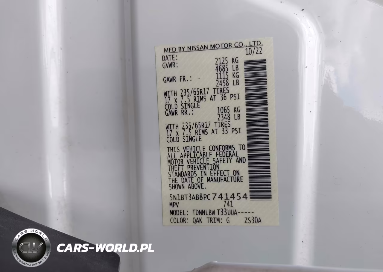 2023 Nissan Rogue S Intelligent Awd VIN:5N1BT3AB8PC741454 - 9