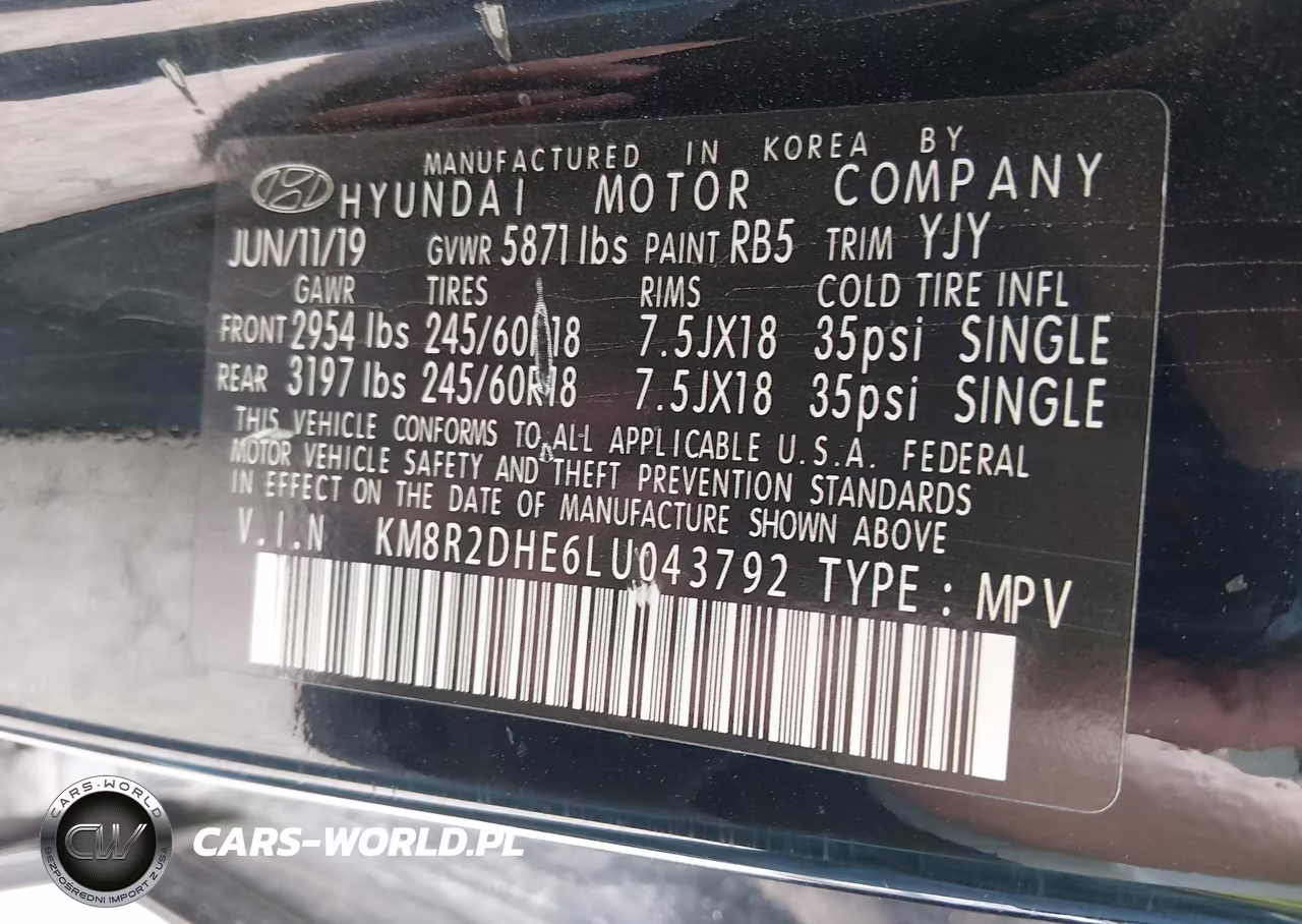 2020 Hyundai Palisade Sel VIN:KM8R2DHE6LU043792 - 9