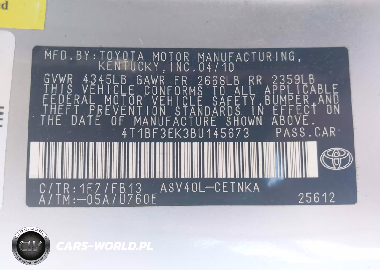 2011 Toyota Camry Le VIN:4T1BF3EK3BU145673 - 9