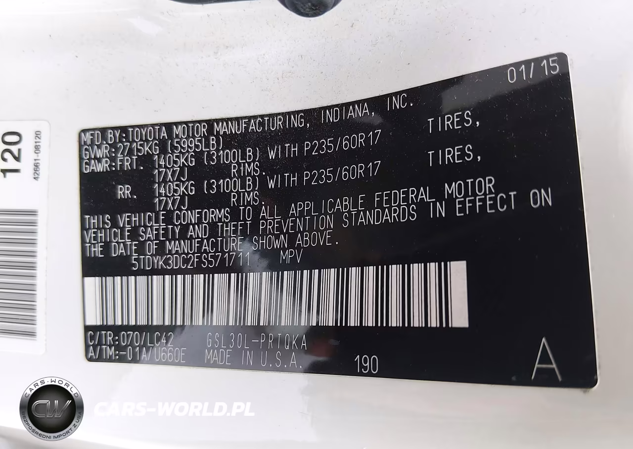 2015 Toyota Sienna Xle 8 Passenger VIN:5TDYK3DC2FS571711 - 9