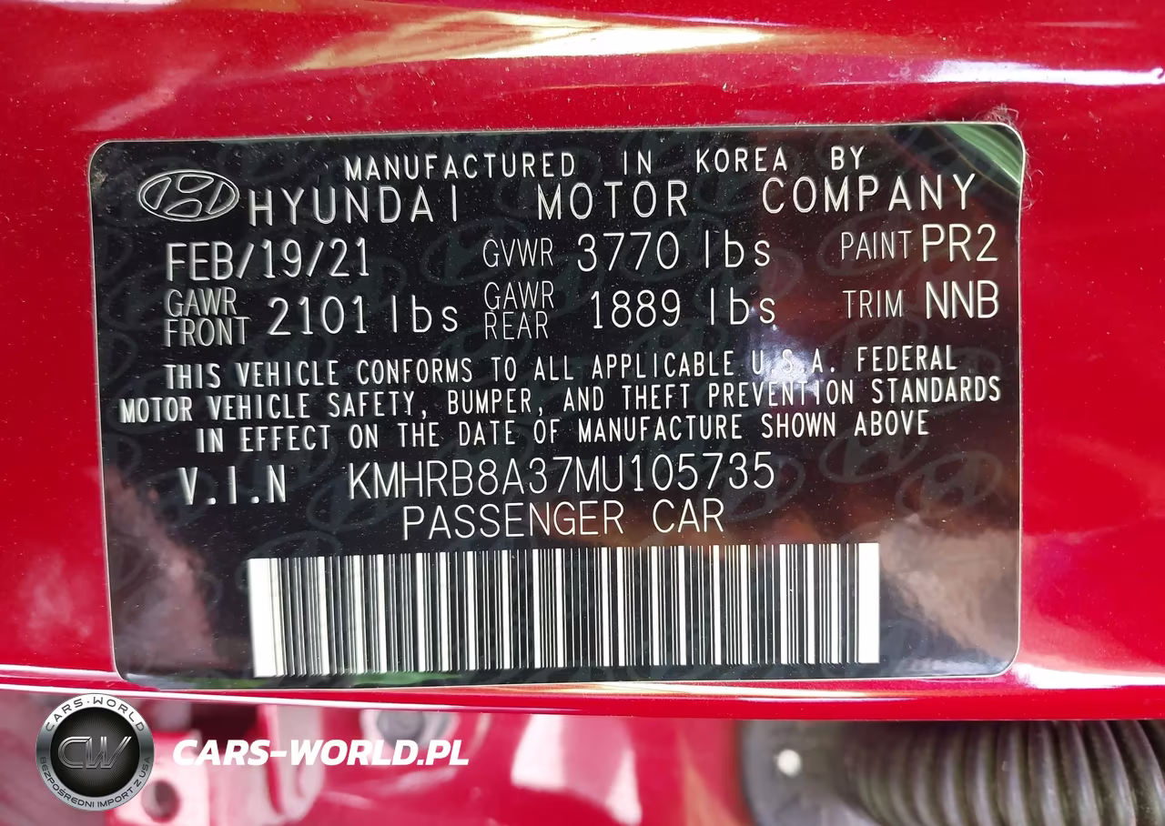 2021 Hyundai Venue Se VIN:KMHRB8A37MU105735 - 9