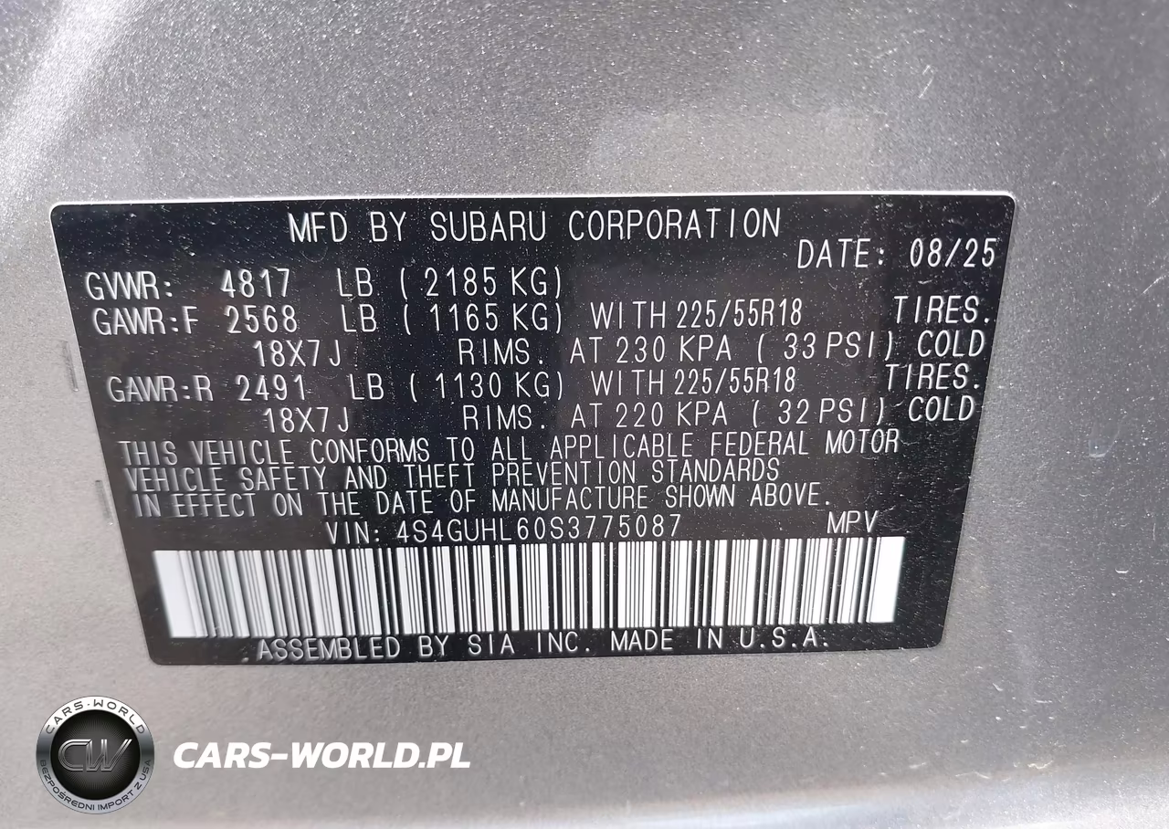 2025 Subaru Crosstrek Limited VIN:4S4GUHL60S3775087 - 9