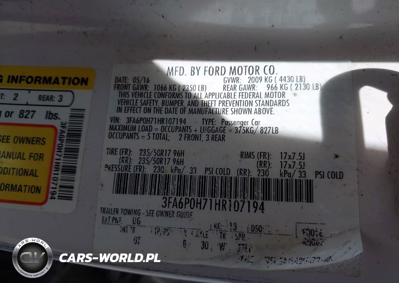2017 Ford Fusion Se VIN:3FA6P0H71HR107194 - 9