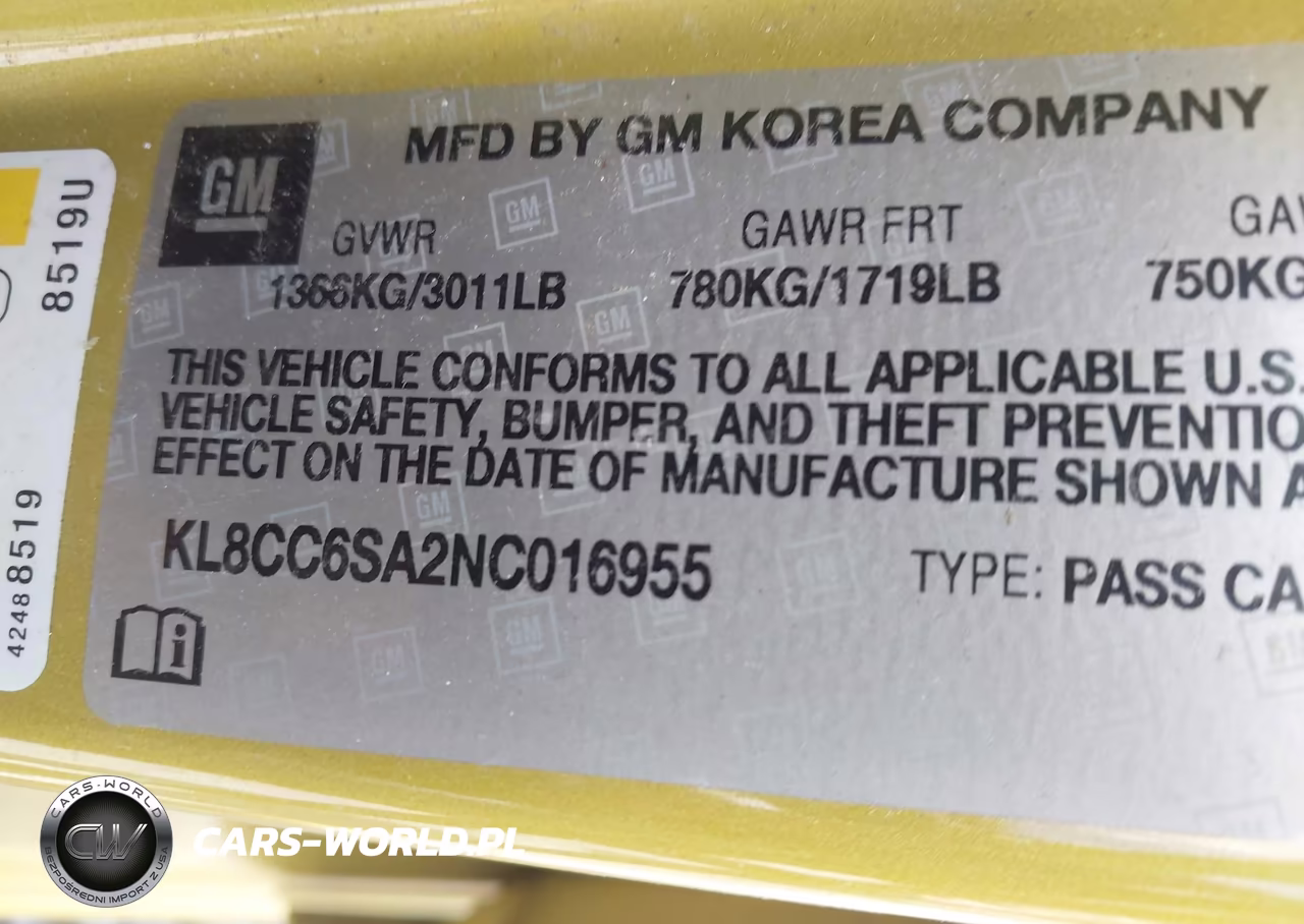 2022 Chevrolet Spark Fwd 1Lt Manual VIN:KL8CC6SA2NC016955 - 9