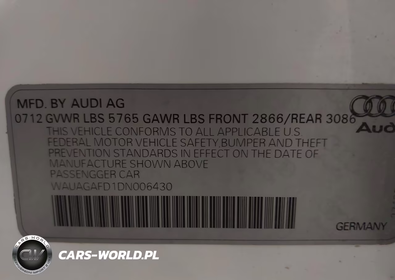 2013 Audi A8 3.0T VIN:WAUAGAFD1DN006430 - 9
