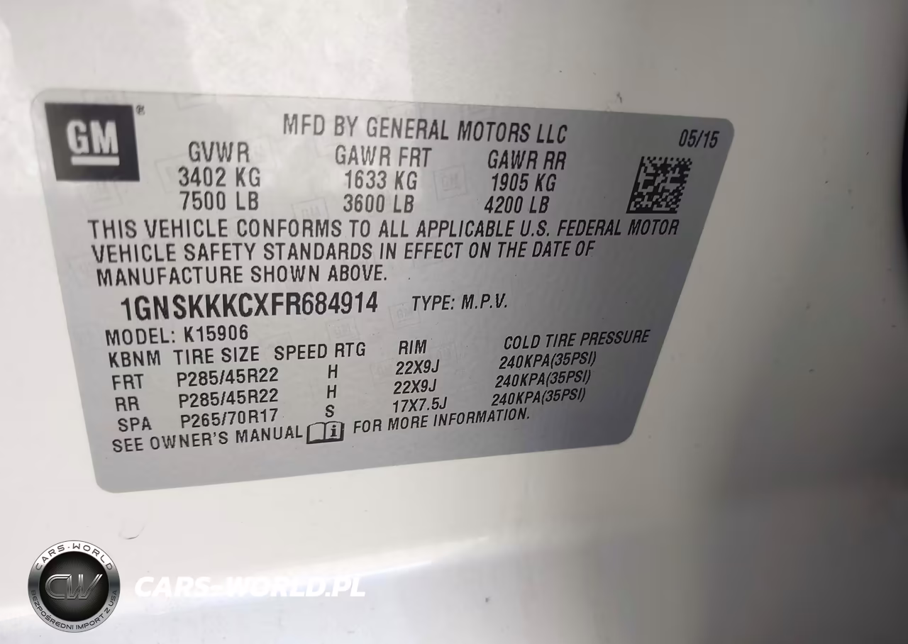 2015 Chevrolet Suburban Ltz VIN:1GNSKKKCXFR684914 - 9