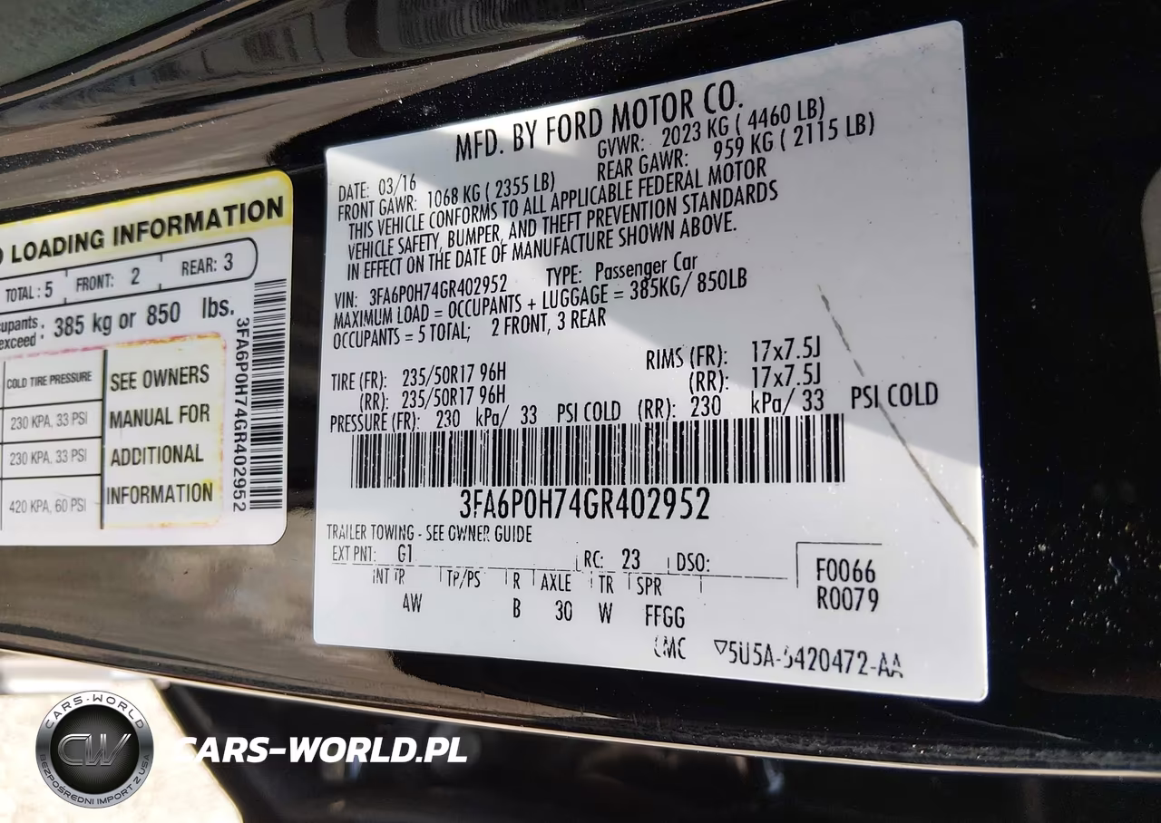 2016 Ford Fusion Se VIN:3FA6P0H74GR402952 - 9