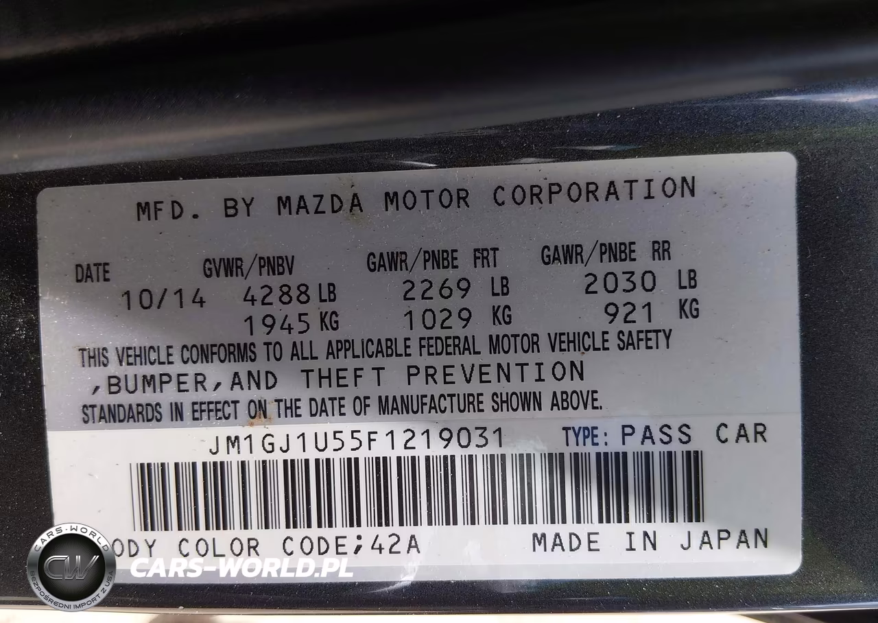 2015 Mazda Mazda6 I Sport VIN:JM1GJ1U55F1219031 - 9