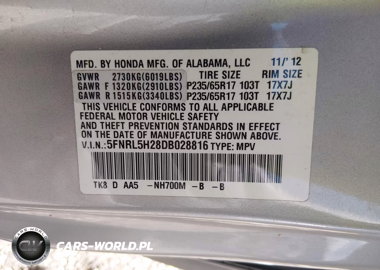 2013 Honda Odyssey Lx VIN:5FNRL5H28DB028816 - 9