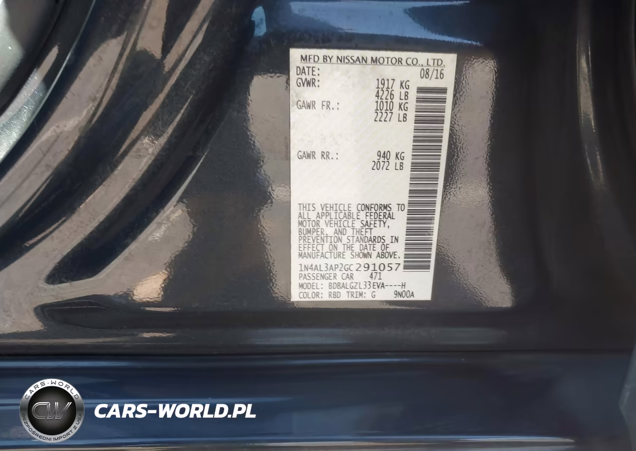2016 Nissan Altima 2.5 S VIN:1N4AL3AP2GC291057 - 9